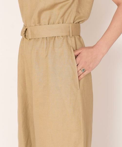 SHIPS / シップス ミニ丈・ひざ丈ワンピース | SHIPS any: L.B.N. リネンブレンド オールインワン | 詳細8