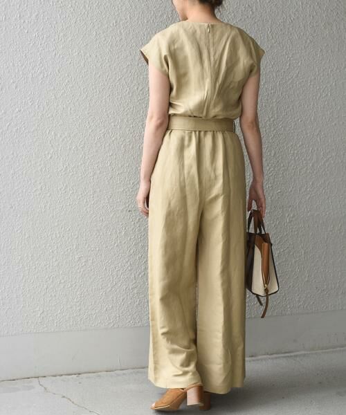 SHIPS / シップス ミニ丈・ひざ丈ワンピース | SHIPS any: L.B.N. リネンブレンド オールインワン | 詳細3