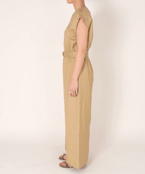 SHIPS / シップス ミニ丈・ひざ丈ワンピース | SHIPS any: L.B.N. リネンブレンド オールインワン | 詳細5