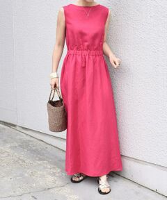 SHIPS / シップス ミニ丈・ひざ丈ワンピース | SHIPS any: L.B.N. リネンブレンド マキシワンピース