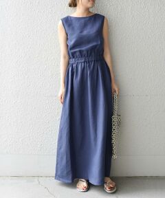 SHIPS / シップス ミニ丈・ひざ丈ワンピース | SHIPS any: L.B.N. リネンブレンド マキシワンピース