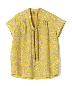 SHIPS / シップス シャツ・ブラウス | リーフプリントボウタイショートスリーブブラウス