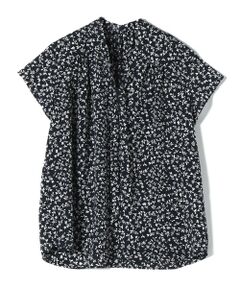 SHIPS / シップス シャツ・ブラウス | リーフプリントボウタイショートスリーブブラウス