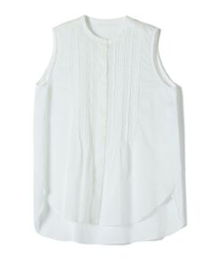 SHIPS / シップス シャツ・ブラウス | ピンタックノースリーブ羽織りシャツ