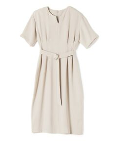 SHIPS / シップス ロング・マキシ丈ワンピース | ウエストダーツショートスリーブワンピース