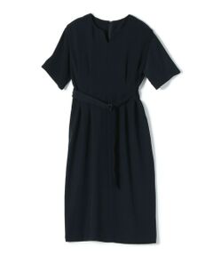 SHIPS / シップス ロング・マキシ丈ワンピース | ウエストダーツショートスリーブワンピース