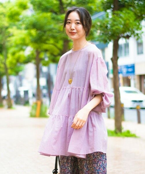 SHIPS / シップス シャツ・ブラウス | SHIPS any:シアーティアードブラウス（ラベンダー）