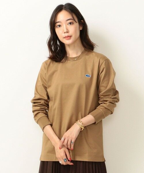 【SHIPS any別注】LACOSTE:ヘビーウェイト ジャージー 長袖 Tシャツ