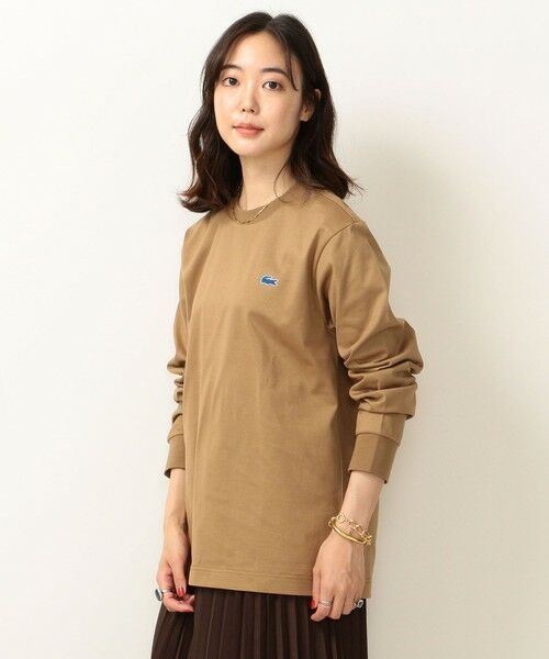 【SHIPS any別注】LACOSTE:ヘビーウェイト ジャージー 長袖 Tシャツ