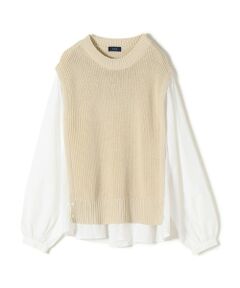SHIPS / シップス シャツ・ブラウス | 〈手洗い可能〉ニットコンビシャツ◇