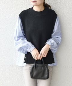 SHIPS / シップス シャツ・ブラウス | 〈手洗い可能〉ニットコンビシャツ◇