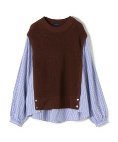 SHIPS / シップス シャツ・ブラウス | 〈手洗い可能〉ニットコンビシャツ◇