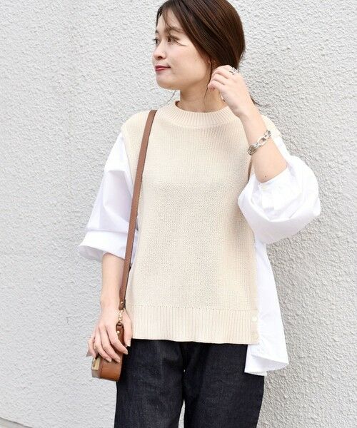 SHIPS / シップス シャツ・ブラウス | 〈手洗い可能〉ニットコンビシャツ◇ | 詳細7