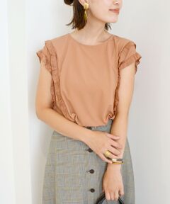 SHIPS / シップス カットソー | コンビフリルフレアスリーブトップス