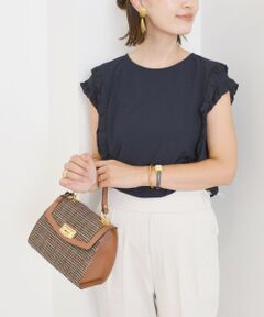 SHIPS / シップス カットソー | コンビフリルフレアスリーブトップス