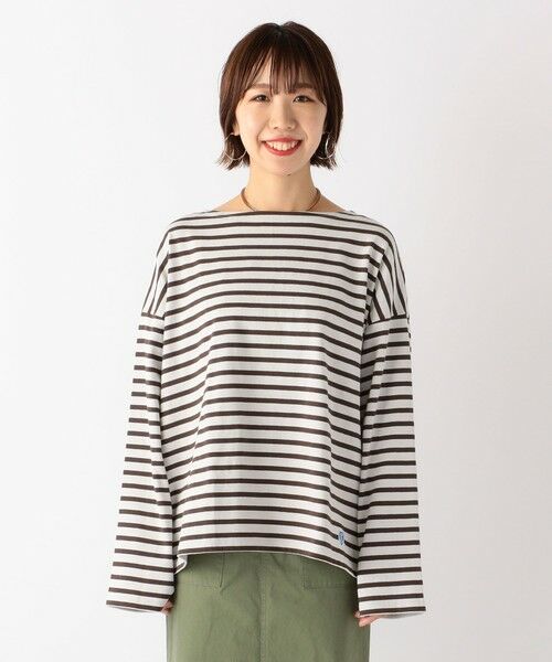 SHIPS for women / シップスウィメン カットソー | ORCIVAL: マリンボーダーワイドTEE | 詳細5