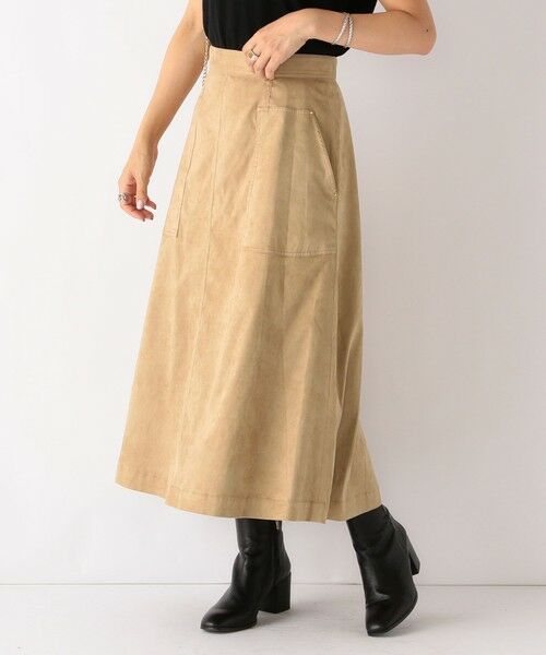SHIPS for women / シップスウィメン ロング・マキシ丈スカート | SHIPS any: Aラインエコスエードポケットスカート | 詳細1