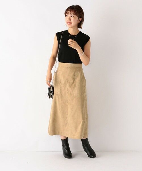 SHIPS for women / シップスウィメン ロング・マキシ丈スカート | SHIPS any: Aラインエコスエードポケットスカート | 詳細3