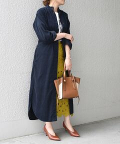 SHIPS / シップス ロング・マキシ丈ワンピース | SHIPS any: コーデュロイ オープン ロングワンピース