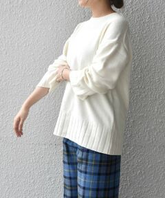 SHIPS any: カシミヤブレンド バックスリット ニットプルオーバー