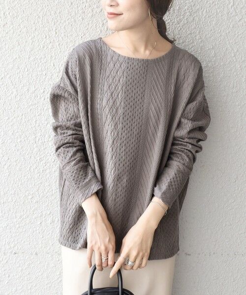 SHIPS / シップス カットソー | ケーブルバックジッププルオーバー◇ | 詳細14