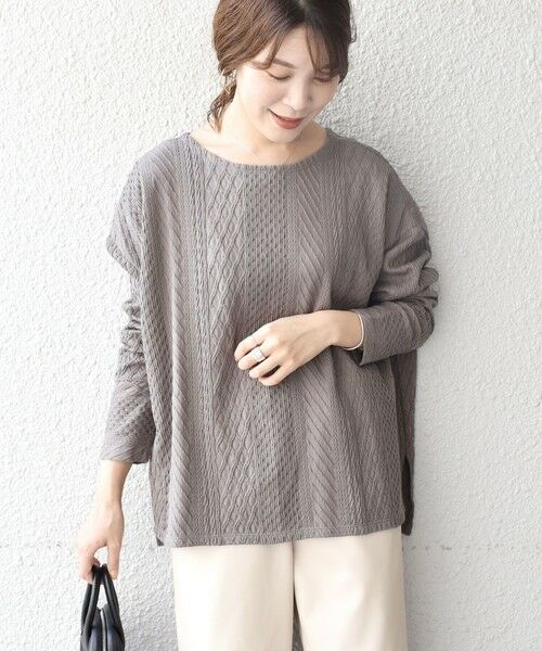 SHIPS / シップス カットソー | ケーブルバックジッププルオーバー◇ | 詳細15