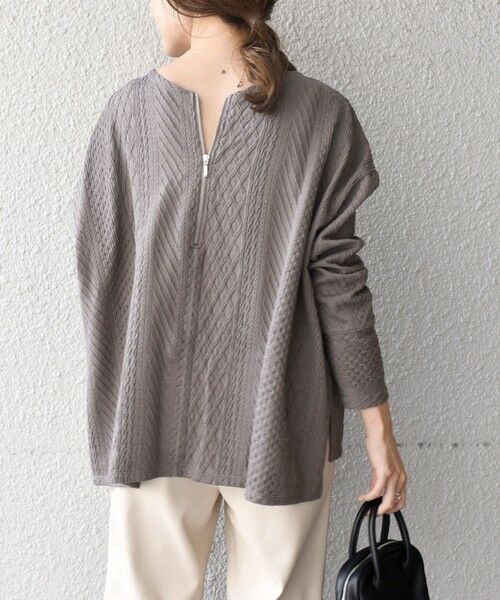 SHIPS / シップス カットソー | ケーブルバックジッププルオーバー◇ | 詳細16