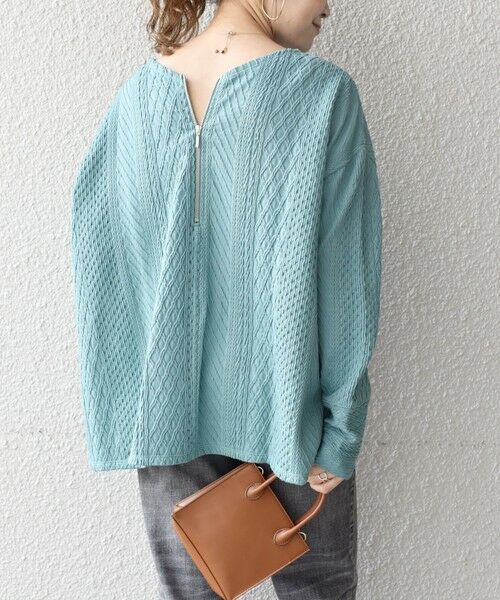 SHIPS / シップス カットソー | ケーブルバックジッププルオーバー◇ | 詳細21