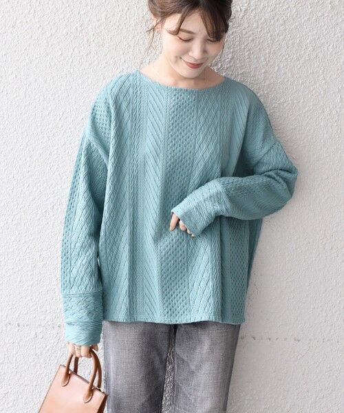 SHIPS / シップス カットソー | ケーブルバックジッププルオーバー◇ | 詳細22