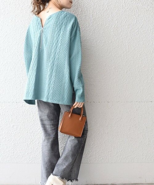 SHIPS / シップス カットソー | ケーブルバックジッププルオーバー◇ | 詳細24