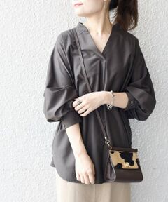 SHIPS / シップス カットソー | バックギャザーリボンカットブラウス