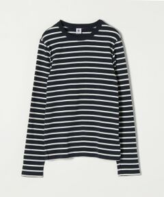 【SHIPS any別注】PETIT BATEAU: サコッシュ付きボーダー ロングスリーブ Tシャツ