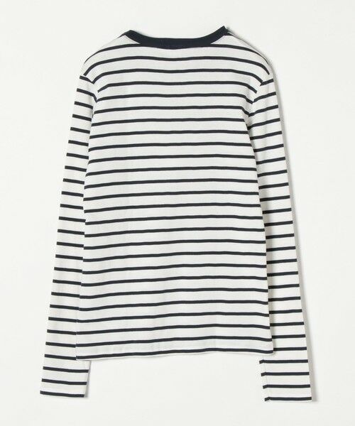 SHIPS for women / シップスウィメン カットソー | 【SHIPS any別注】PETIT BATEAU: サコッシュ付きボーダー ロングスリーブ Tシャツ | 詳細1