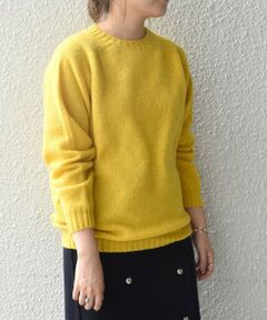 SHIPS / シップス ニット・セーター | 【SHIPS any別注】Harley of Scotland: シェットランド クルーネック リラックスニット