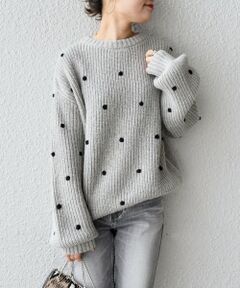 【WEB限定】〈手洗い可能〉ドットニットプルオーバー◇
