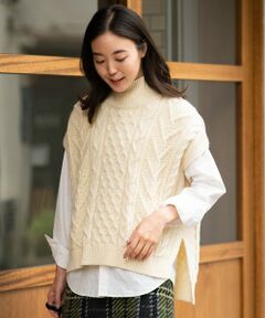 【SHIPS any別注】Oldderby Knitwear : ハイネックベスト