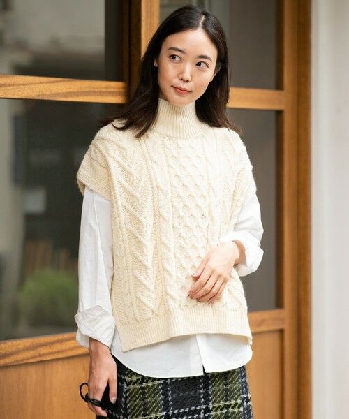 SHIPS for women / シップスウィメン ベスト | 【SHIPS any別注】Oldderby Knitwear : ハイネックベスト | 詳細9