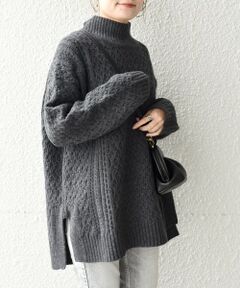 SHIPS / シップス ニット・セーター | ウィンターケーブルハイネックプルオーバー