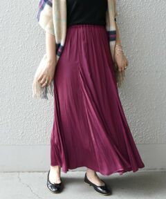 SHIPS / シップス ロング・マキシ丈スカート | SHIPS any: タンブラー サテン ロングスカート