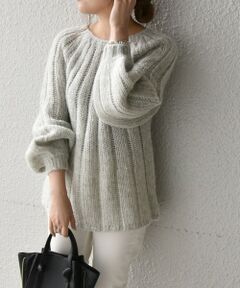 SHIPS / シップス ニット・セーター | SHIPS any: フラッフ ガーター ボリュームプルオーバー