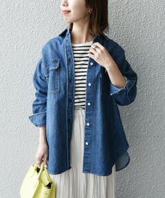 SHIPS any: オーバー デニムシャツ［SHIPS any DENIM］