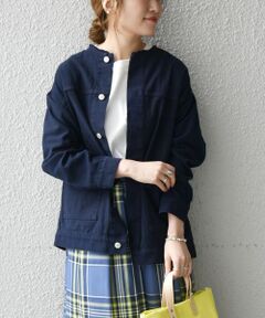 SHIPS / シップス ノーカラージャケット | SHIPS any: ヴィンテージライク ノーカラー ジャケット