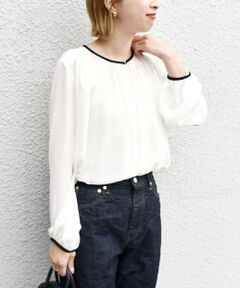 SHIPS / シップス シャツ・ブラウス | パイピングフロントボタンブラウス◇