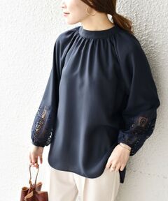 SHIPS / シップス シャツ・ブラウス | レースコンビブラウス◇