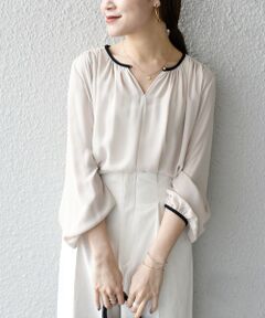 SHIPS / シップス シャツ・ブラウス | パイピングフロントボタンブラウス◇