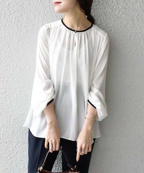 SHIPS / シップス シャツ・ブラウス | パイピングフロントボタンブラウス◇ | 詳細3