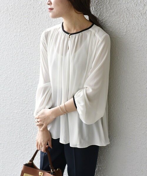 SHIPS / シップス シャツ・ブラウス | パイピングフロントボタンブラウス◇ | 詳細7