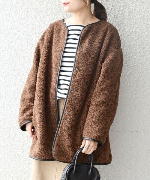 SHIPS for women / シップスウィメン その他アウター | ボアコート brown◇ | 詳細11