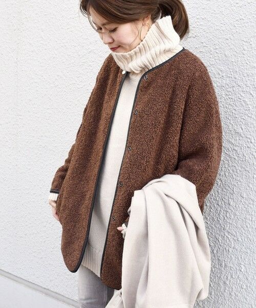 SHIPS for women / シップスウィメン その他アウター | ボアコート brown◇ | 詳細16