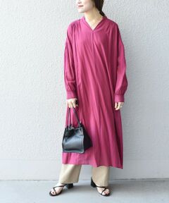 SHIPS / シップス ロング・マキシ丈ワンピース | 【WEB限定】タック刺繍カフタンワンピース◇